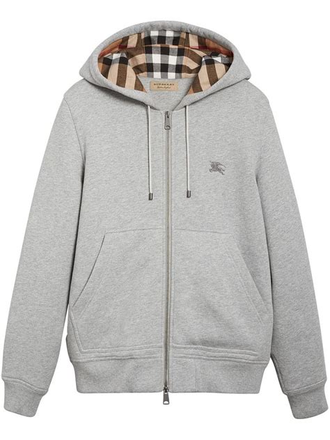 gray burberry hoodie